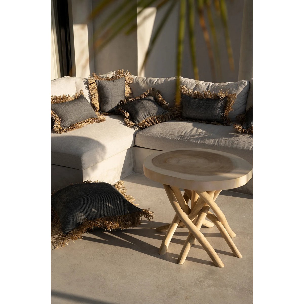 La Housse de Coussin Cotton Bonita - Noir Naturel - 30x50