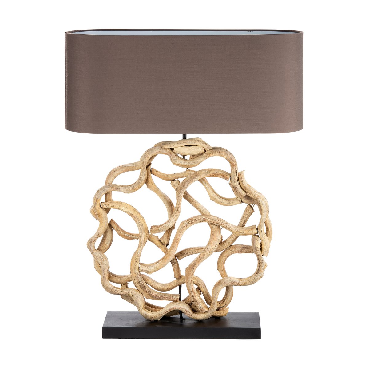 Lampe en bois "Circle of Roots" naturel/noir