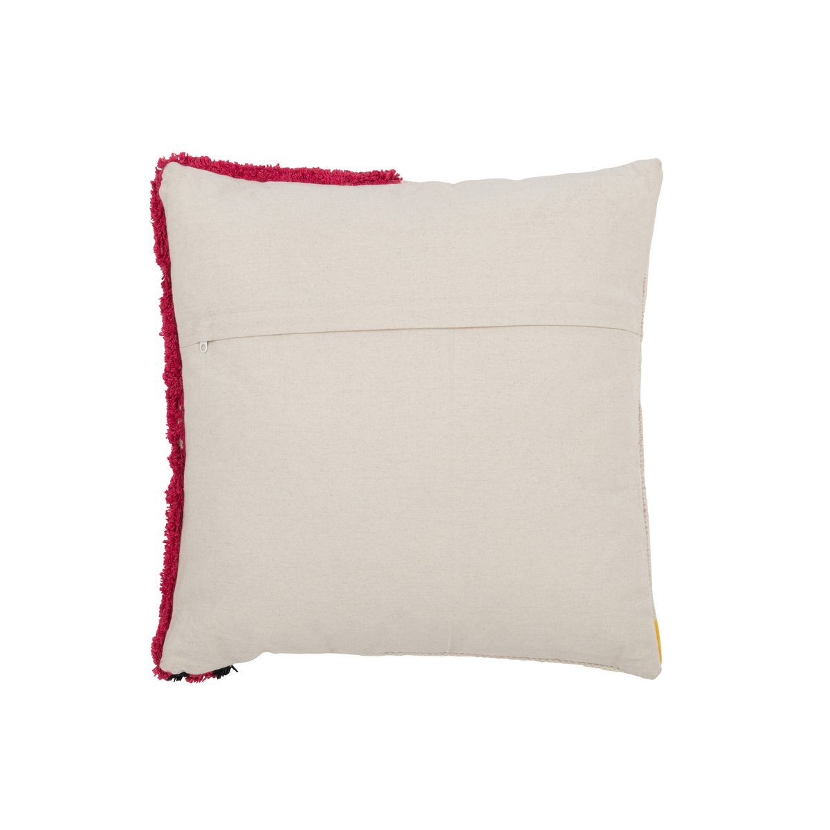J-Line coussin Square Abstract Face - coton - mélange