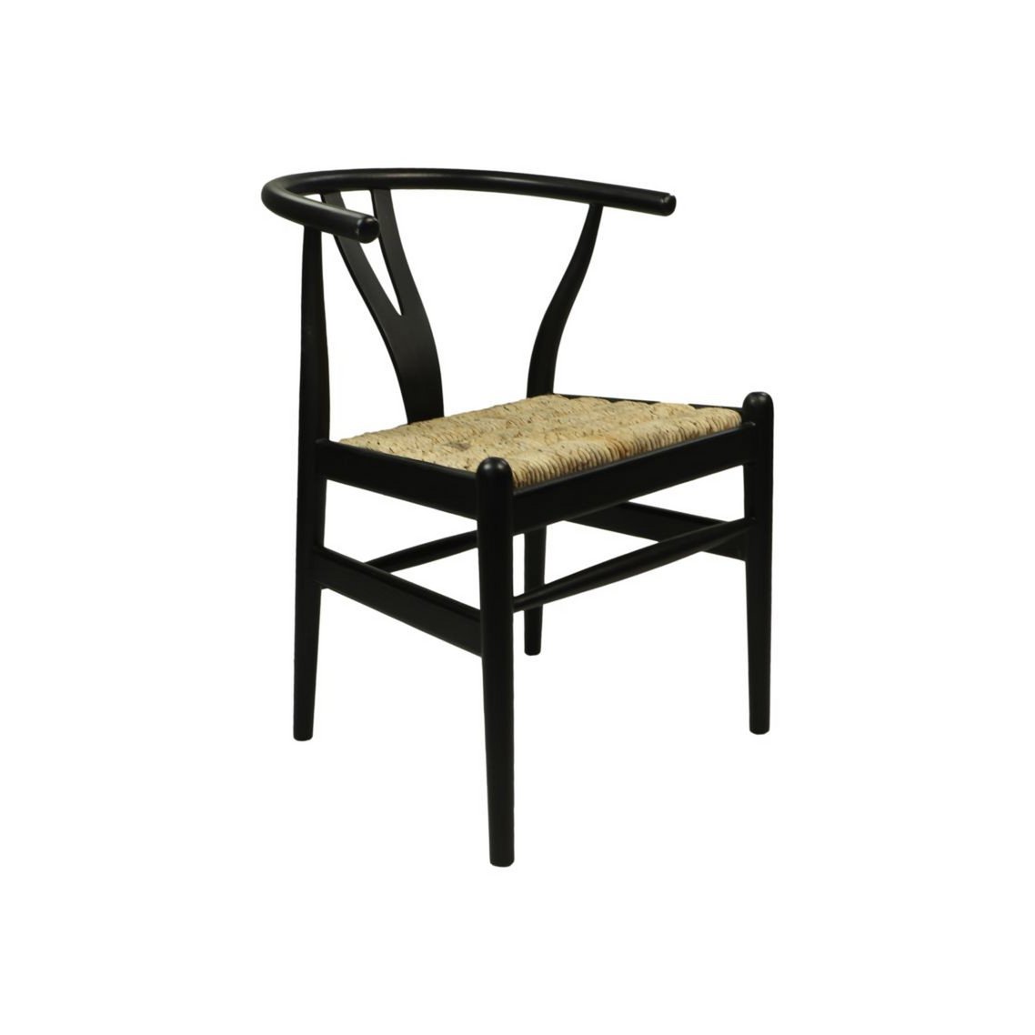 Chaise de salle de collection HSM Delilah-50x41x78-Zwart / Naturel-Mahonie / Banana Leaf