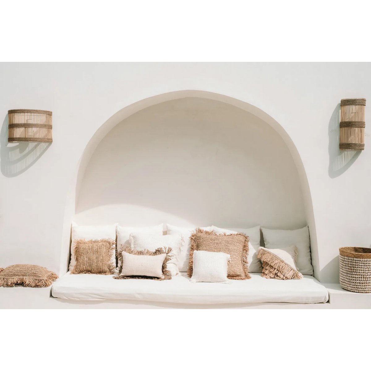Housse de Coussin Saint Tropez - Blanc Naturel - 30x50