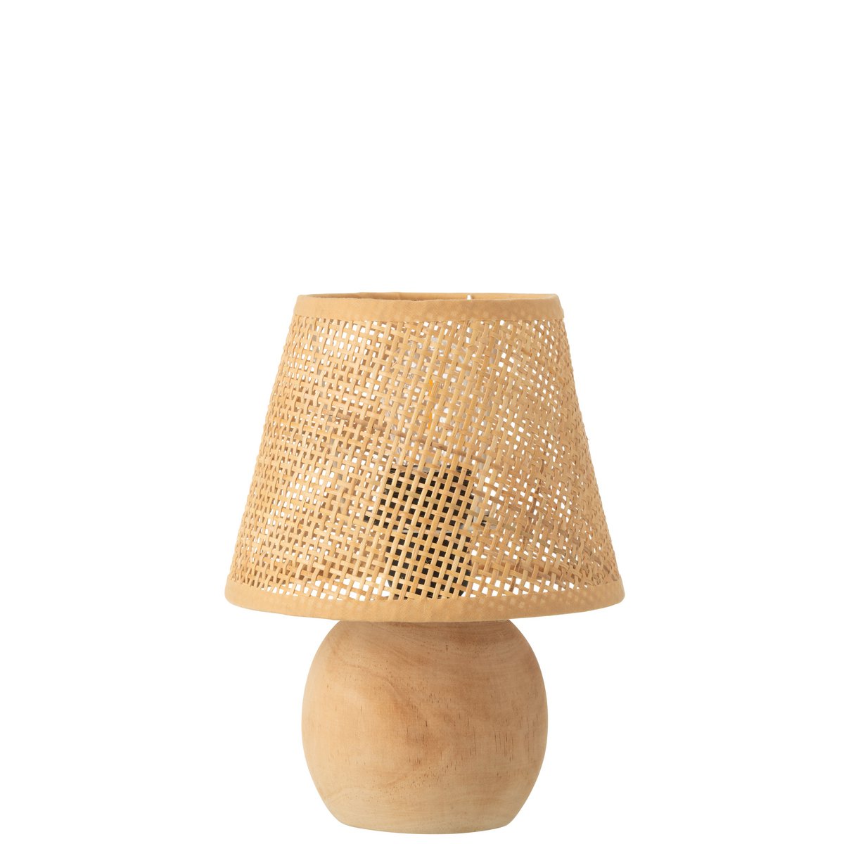 J-Line Lampe LED Bois Torsadé/Métal Naturel