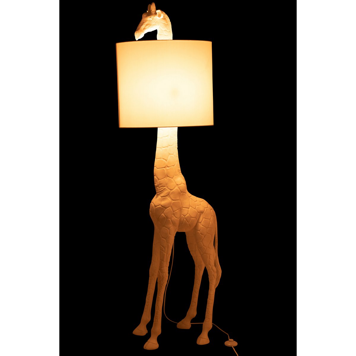 Lampe J-Line Girafe - polyrésine - blanc