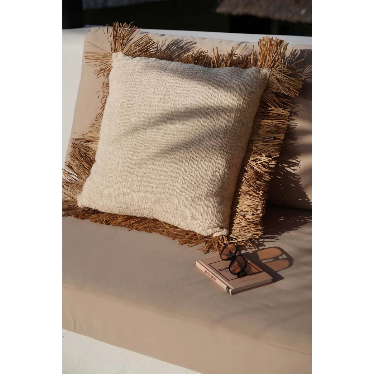 Housse de Coussin Saint Tropez - Blanc Naturel - 60x60