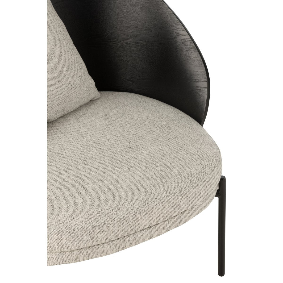 J-Line Lounge Chair Lone Wood/Métal Noir/Gris