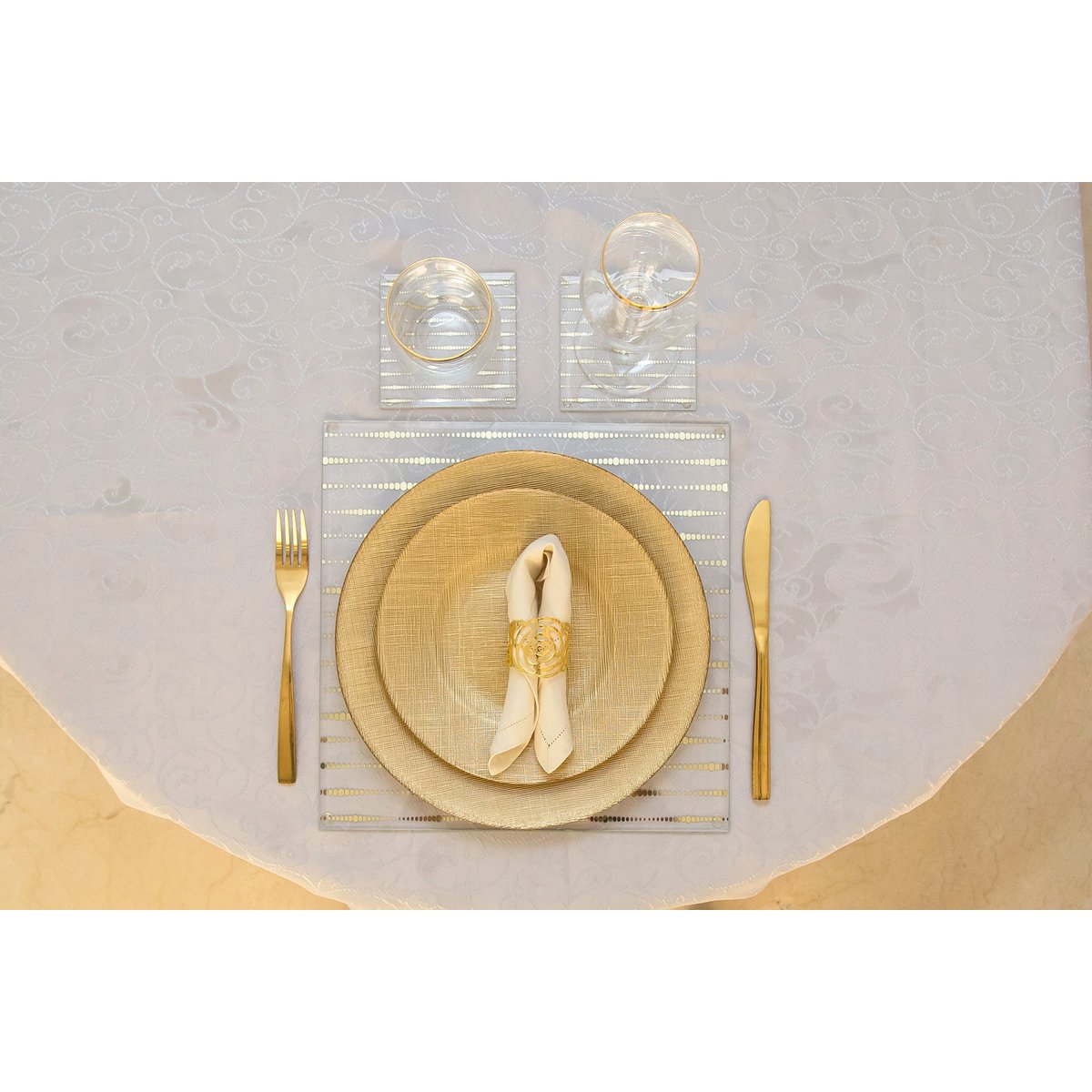 MENAGERE 24 PIECES DORE