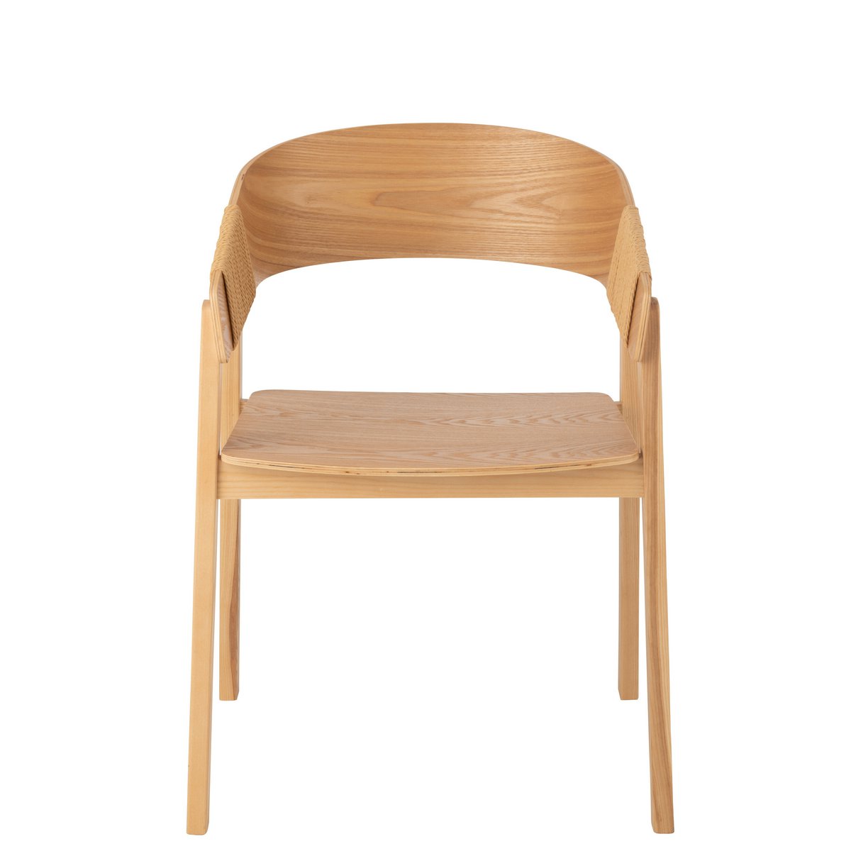 J-Line Chaise Naga Frêne/Corde Naturel