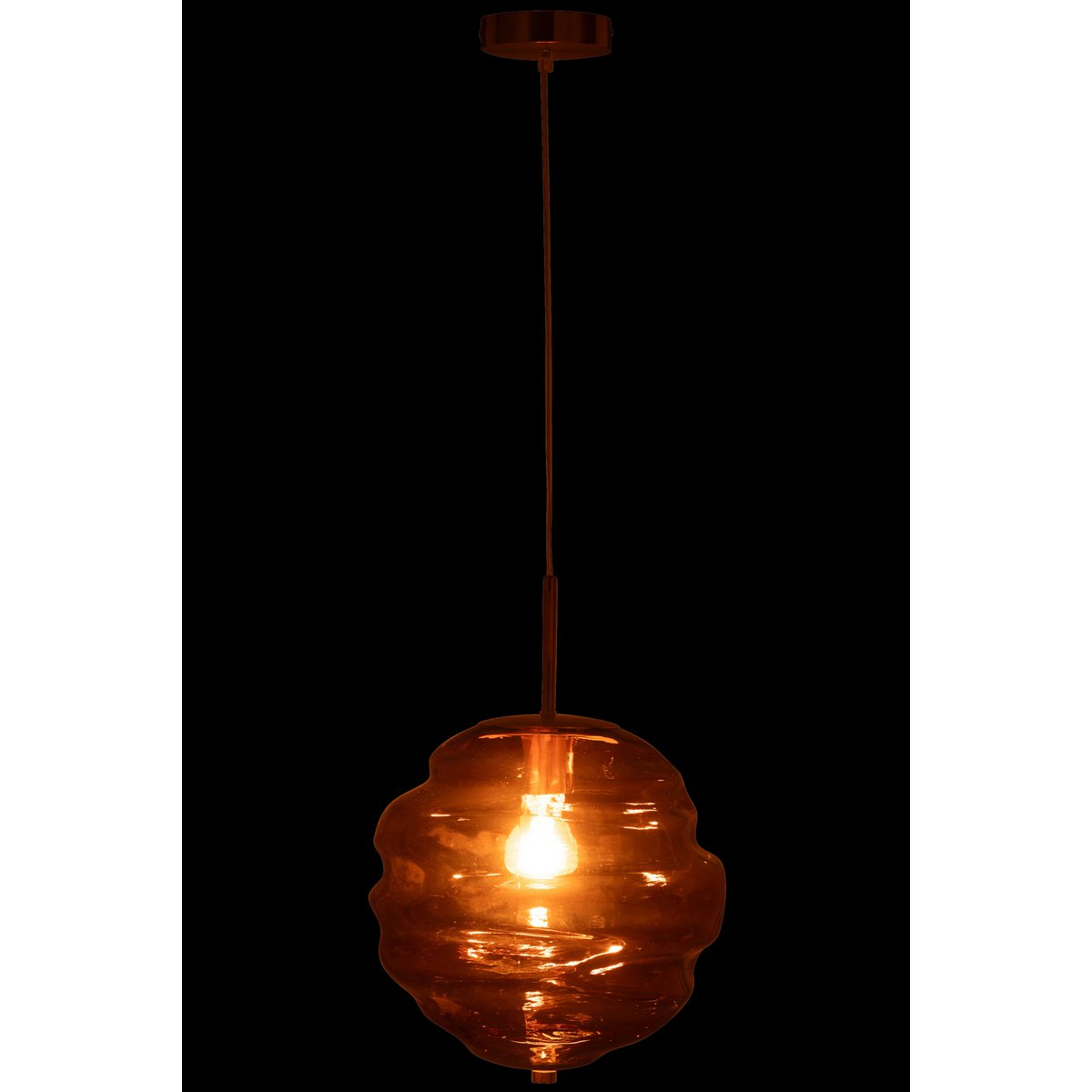Lampe à suspension J-Line - verre - marron
