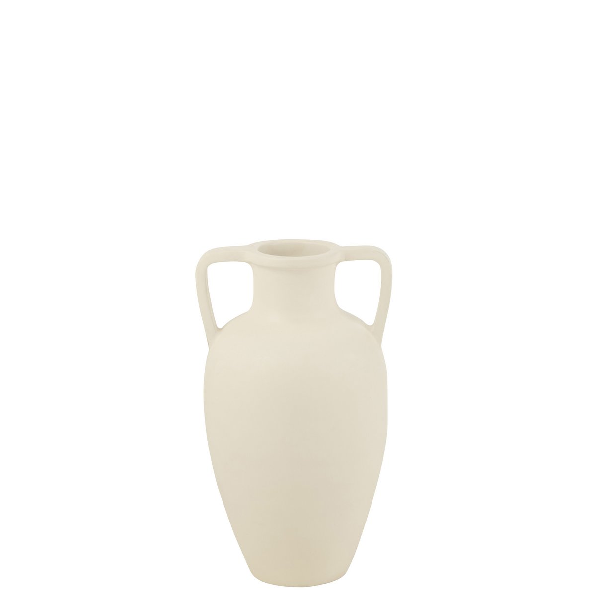 J-Line Vase 2 Bras Terre Cuite Blanc Petit - 48,00 cm de haut