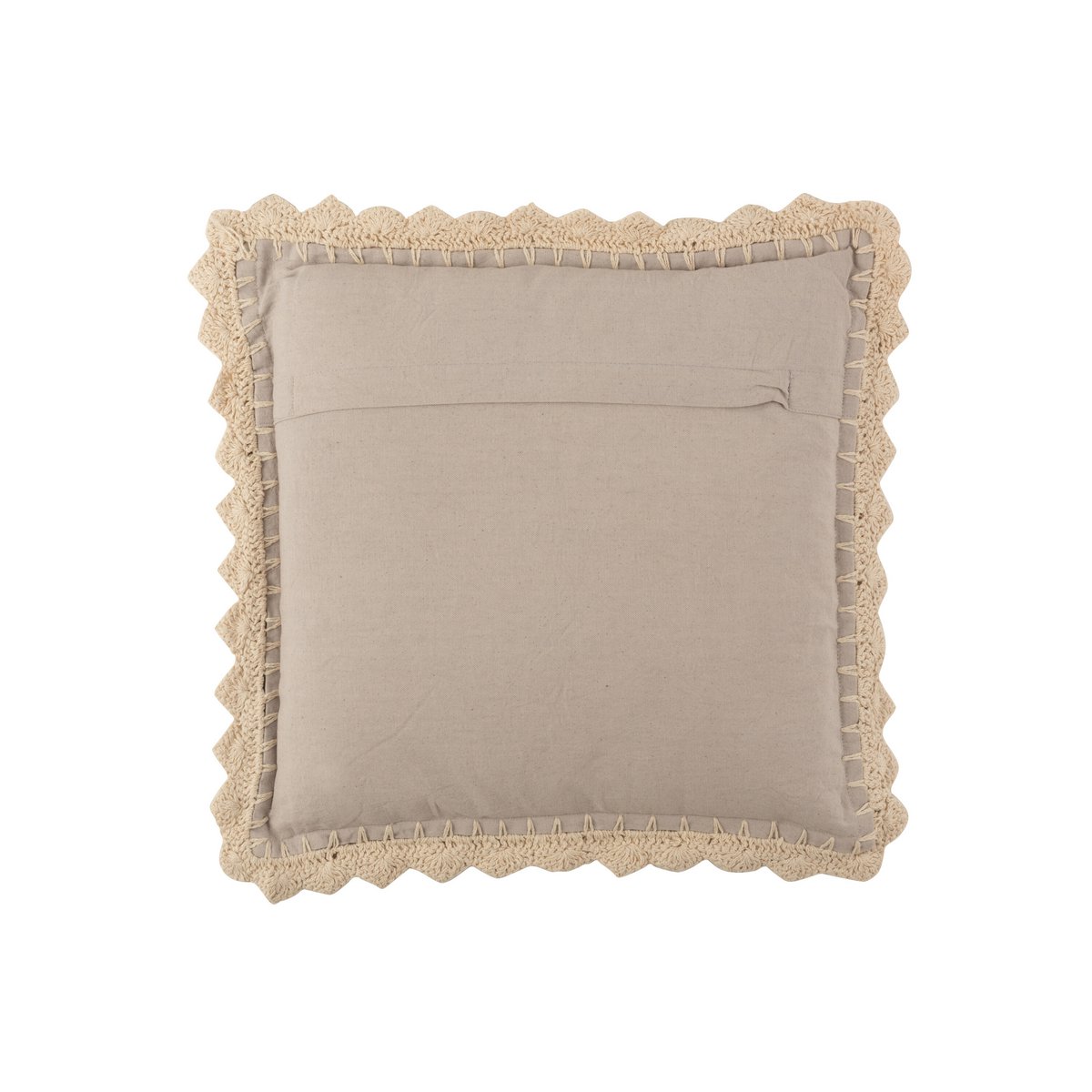 Coussin J-Line Bordure - viscose - carré - gris