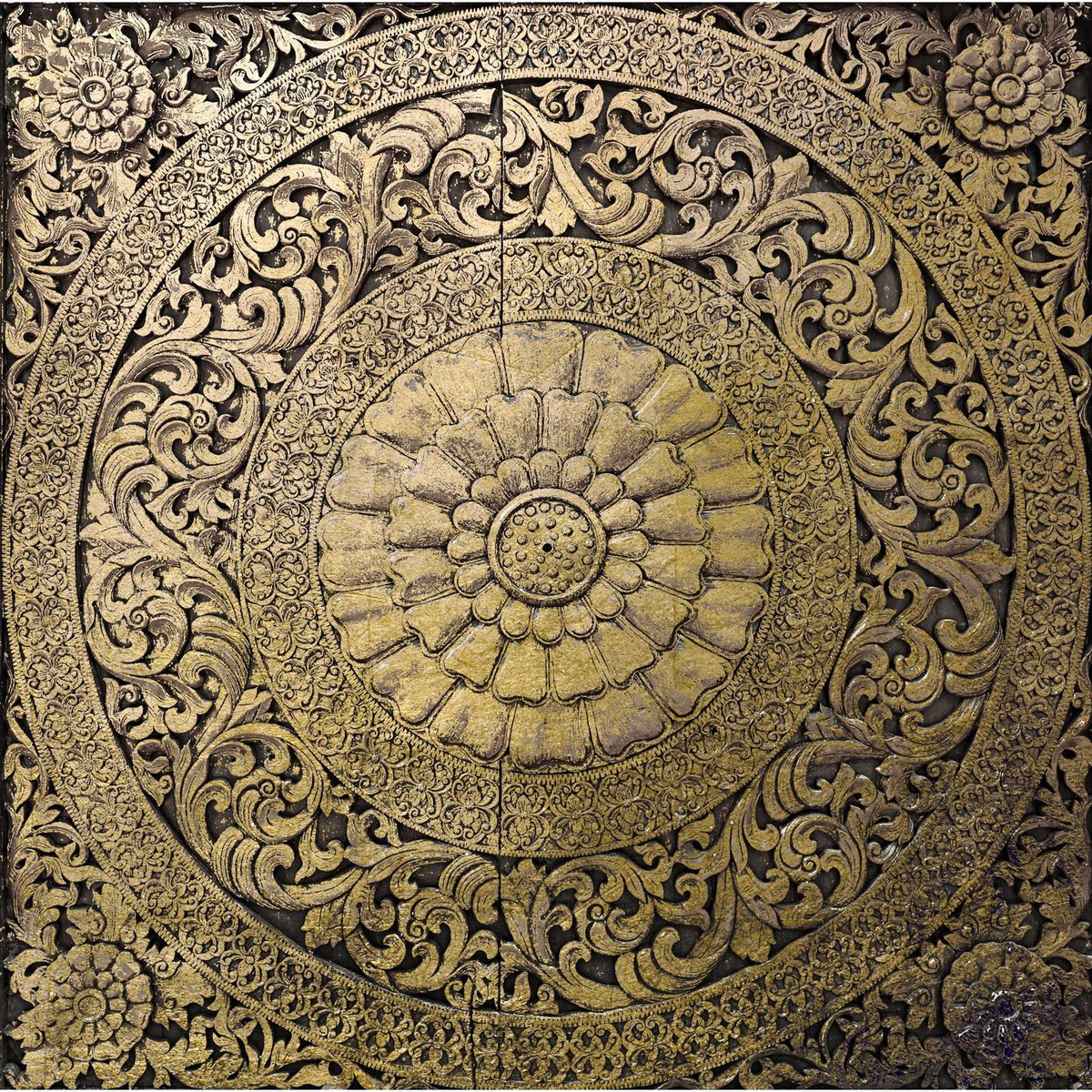 Tableau à la feuille d'or - Léandre