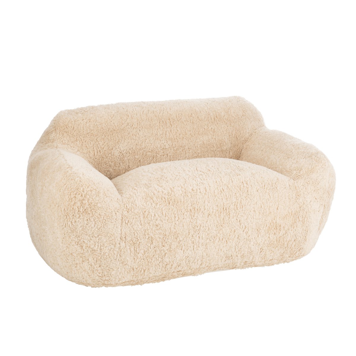 J-Line Canapé Shearl Polyester Crème Grand