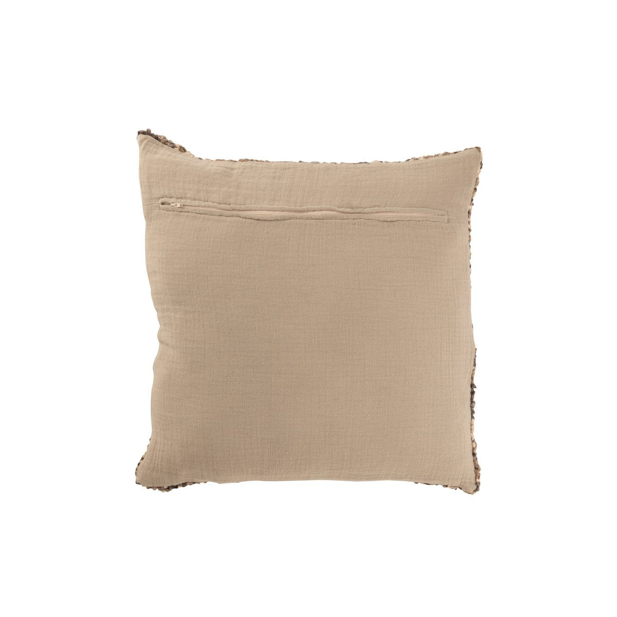 J-Line Coussin Tweed Acrylique/Coton Marron/Beige