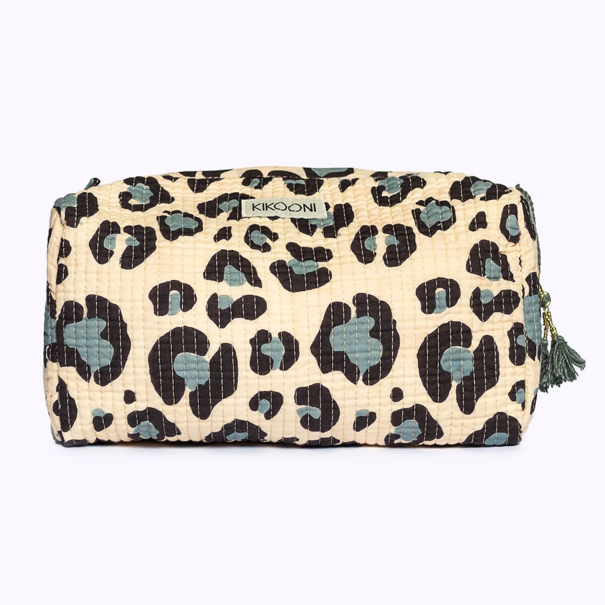 sac cosmétique fait main "Blue Leo"