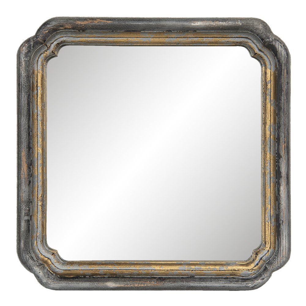 Miroir mural doré 44x6x44 cm