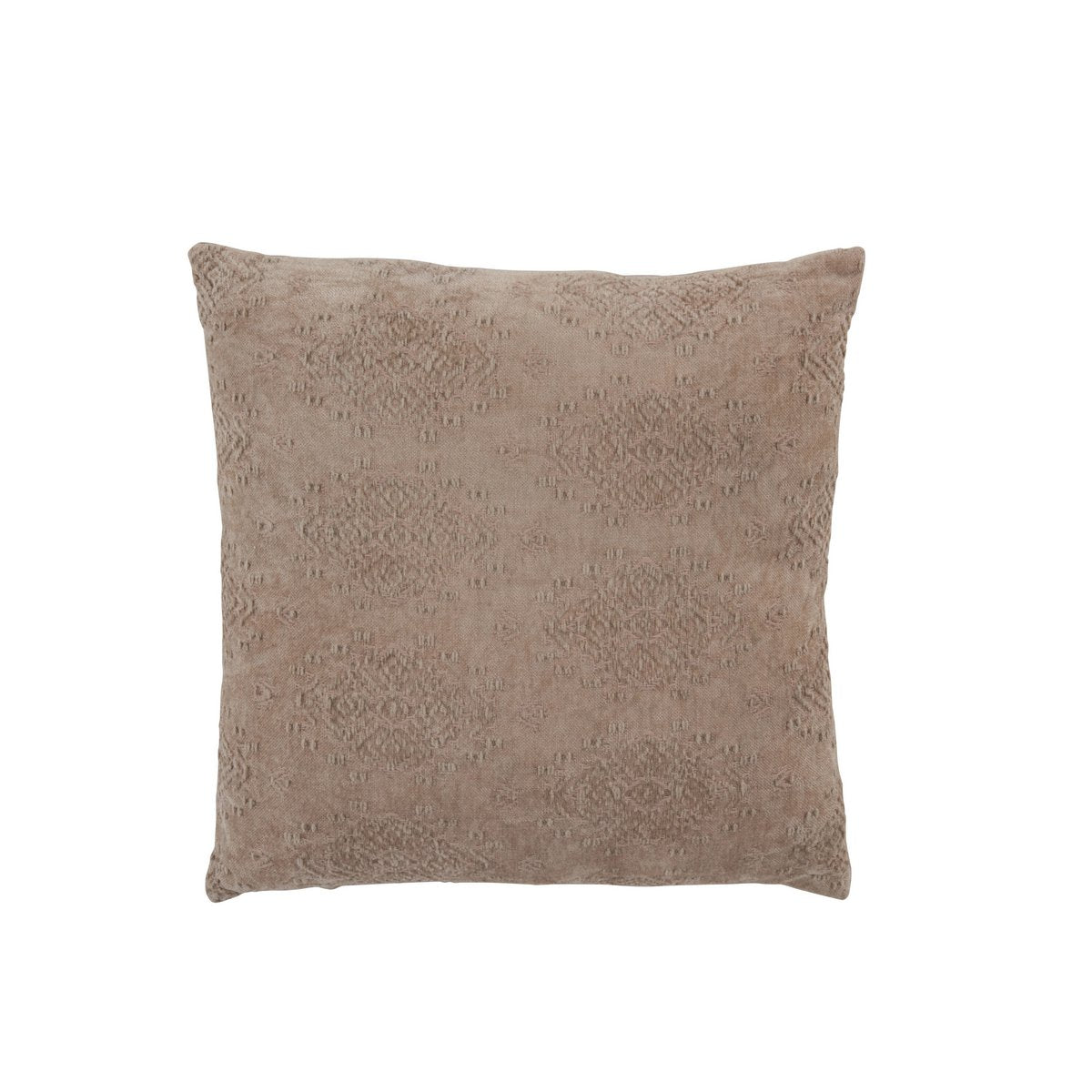 J-Line coussin Carré Fayola - coton - marron