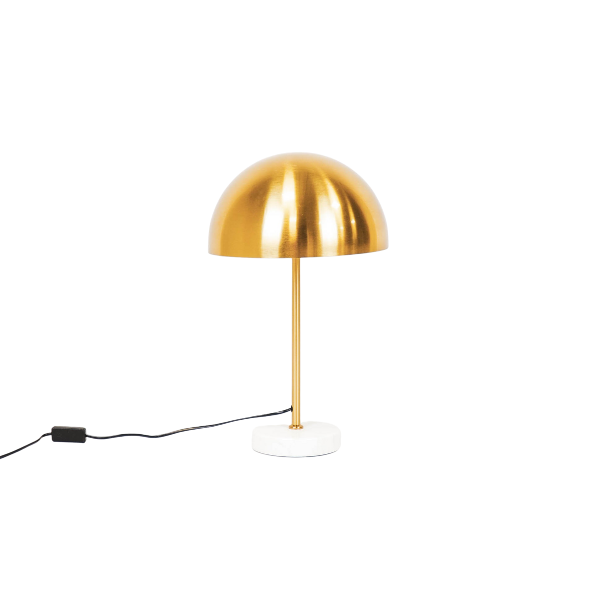 Lampe de Table - Champignon - Métal/Marbre - Or -E27 -15x45x55cm