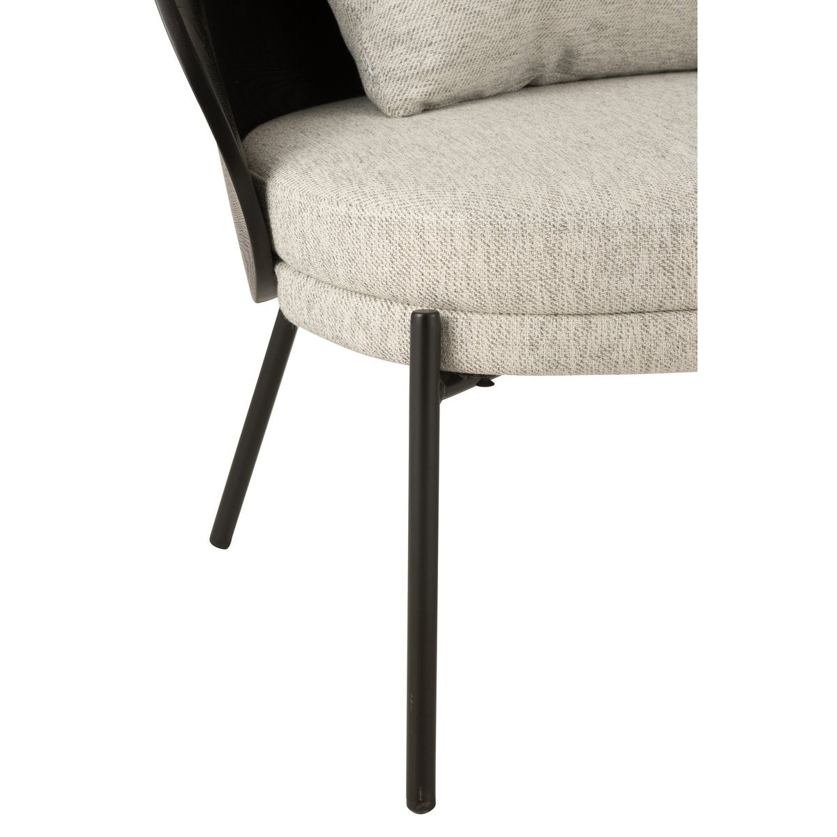 J-Line Lounge Chair Lone Wood/Métal Noir/Gris