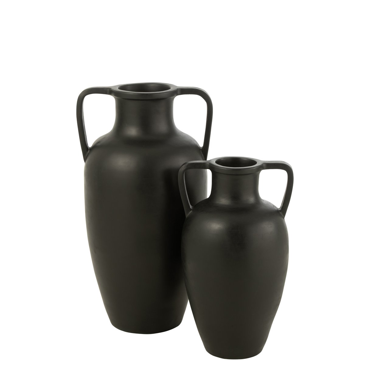 Vase J-Line 2 Bras Terre cuite - céramique - noir - grand