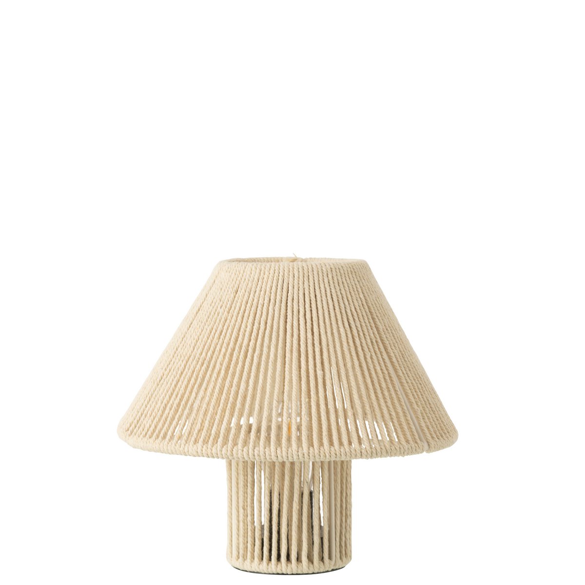 J-Line Lampe LED Métal/Coton Naturel