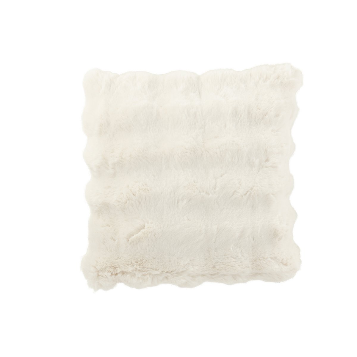 J-Line Coussin Vague Polyester Blanc
