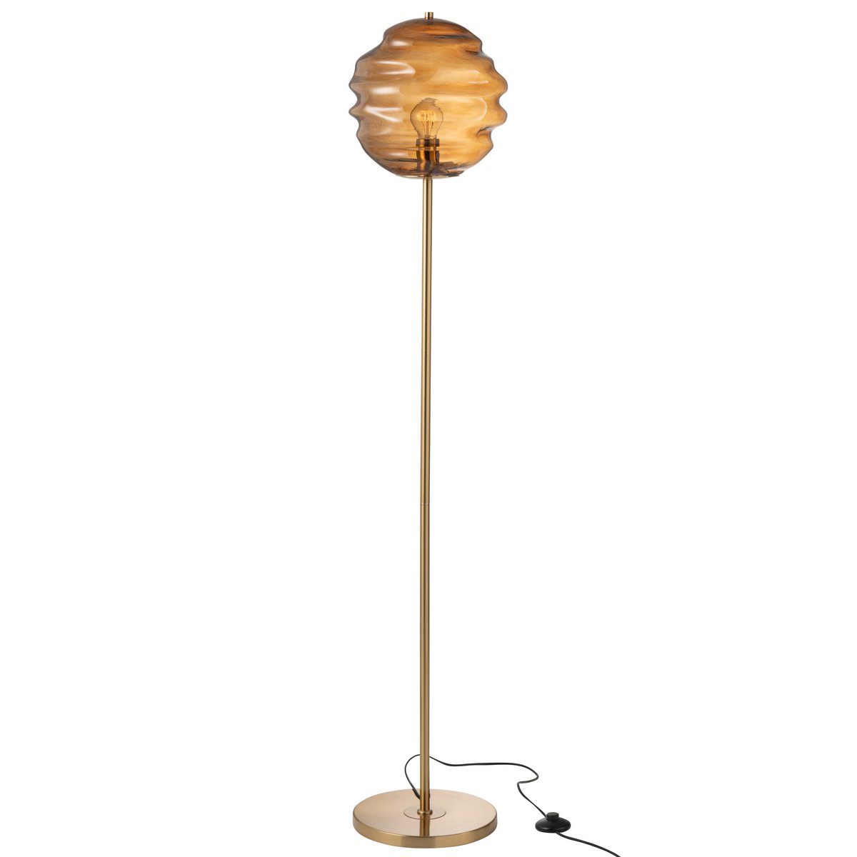 Lampadaire J-Line Bijenkorf - verre - marron
