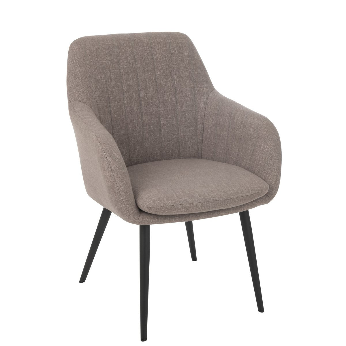 J-Line Chaise Miles Acier/Mousse Taupe