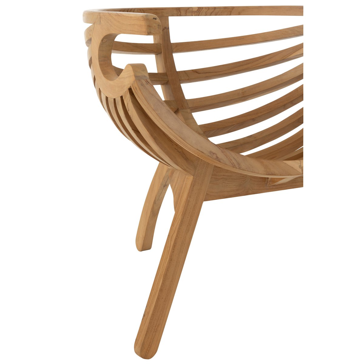 J-Line Chaise Crabe Bois de Teck Naturel