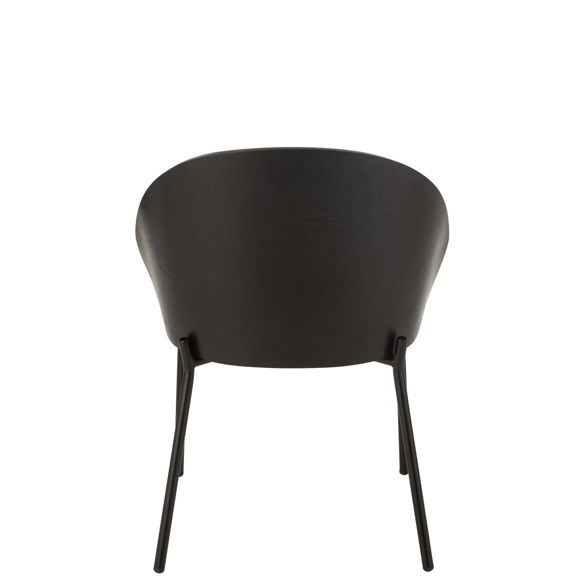 J-Line Chaise Lone Contreplaqué/Métal Noir/Gris