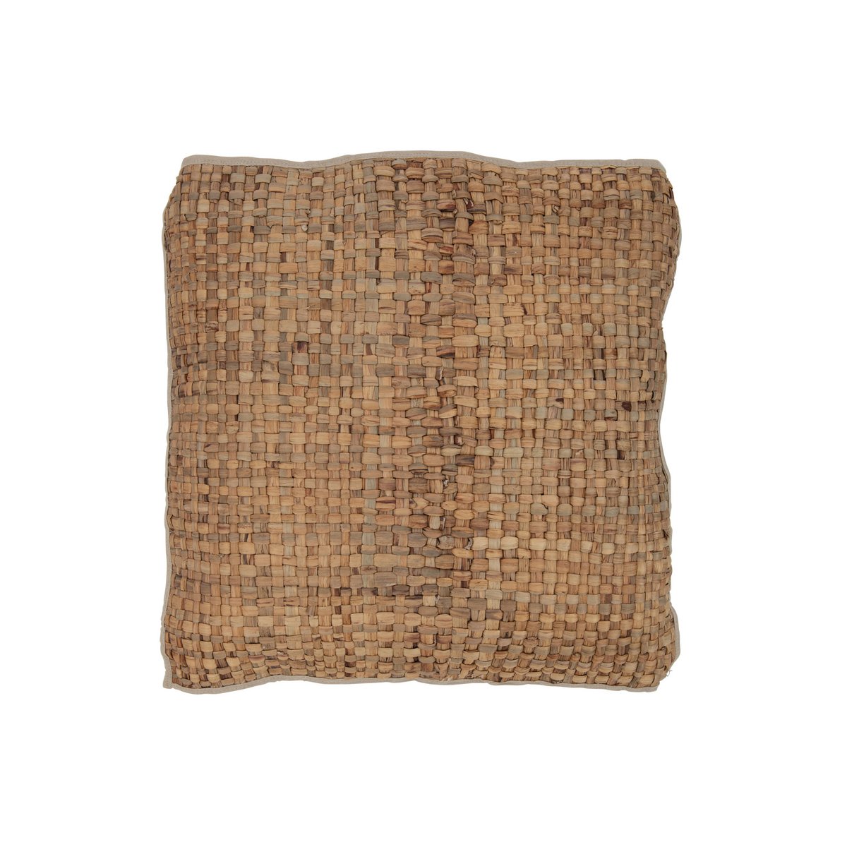 Coussin J-Line Square 1 Side - osier/textile - naturel - grand