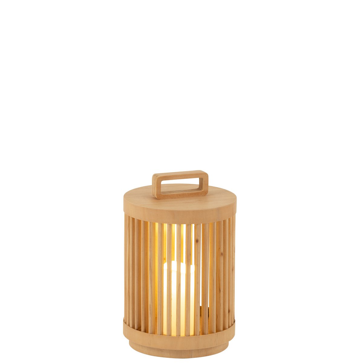 J-Line Lampe Cylindre Sparhout/Led Naturel Petit
