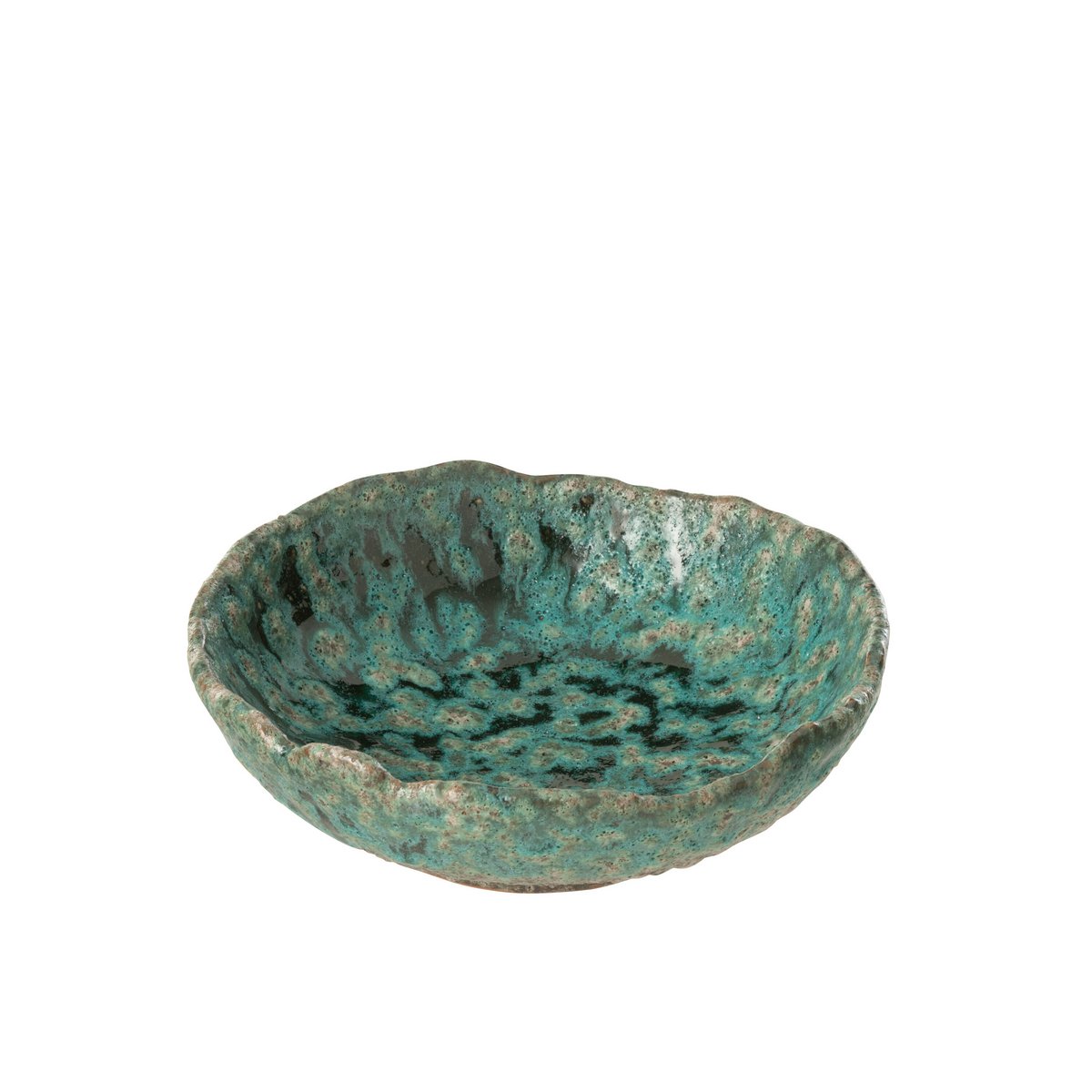 Plateau J-Line Decorative Naga Ceramic Azure / Brown Medium