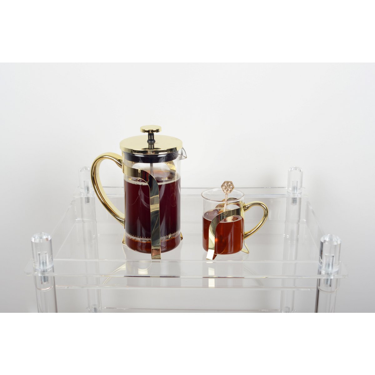 CUILLERES A CAFE DOREES ARABESQUES - LOT DE 6