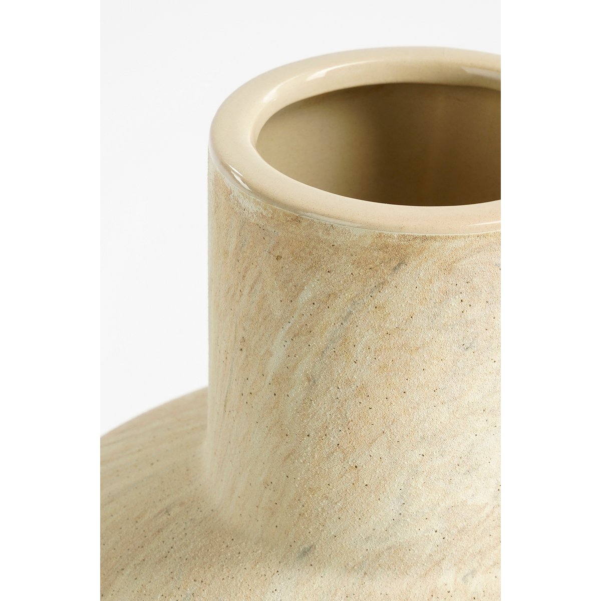 Vase Trentino - L29 x L25 x H39 cm - Céramique - Beige