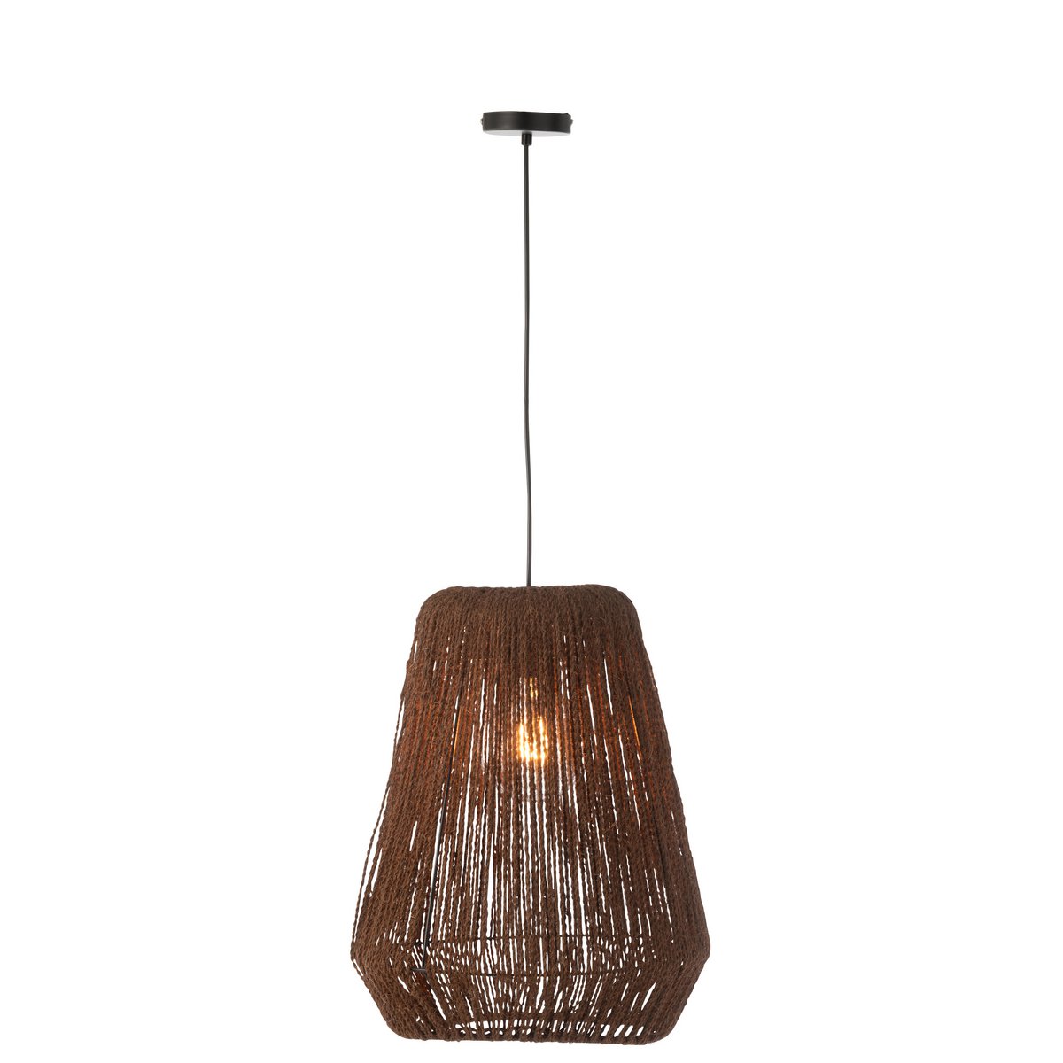 J-line suspendue tresse métal / palmier noir grand rivière rustique
