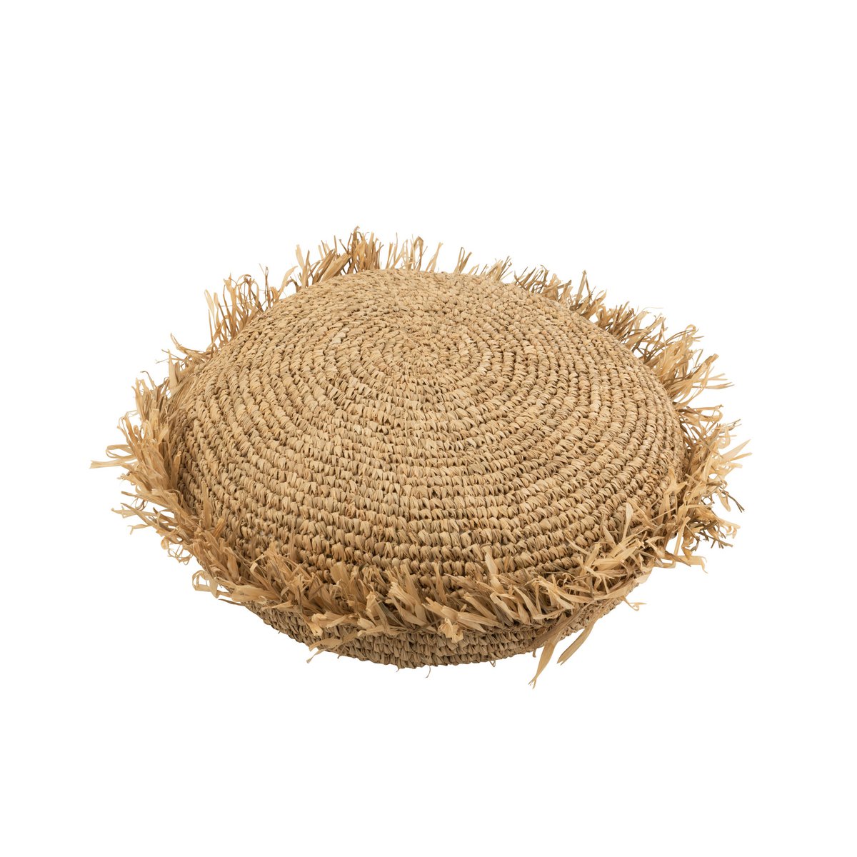 Coussin J-Line Rond Raphia - jute - naturel