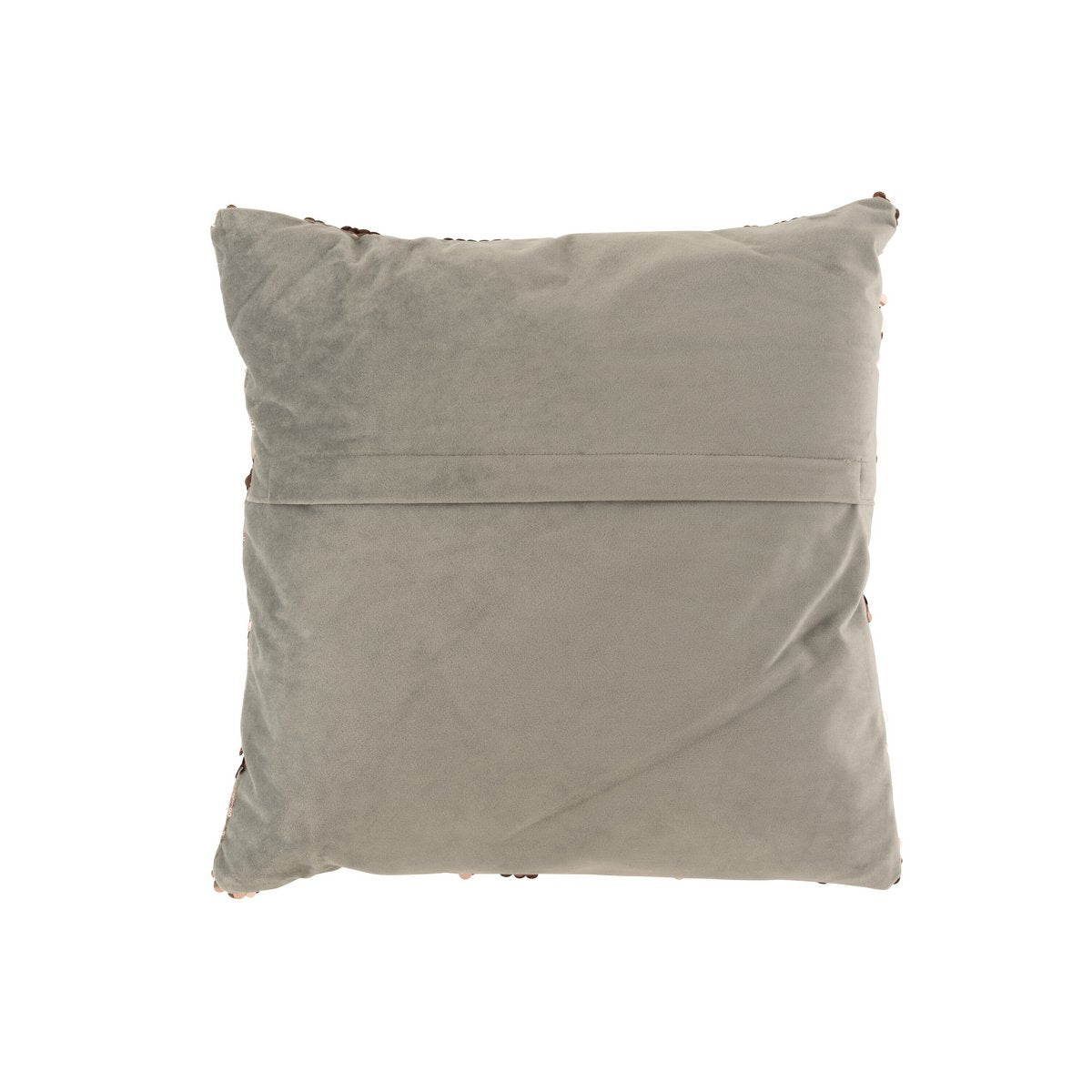 Coussin J-Line Paillet - velours - gris/rose
