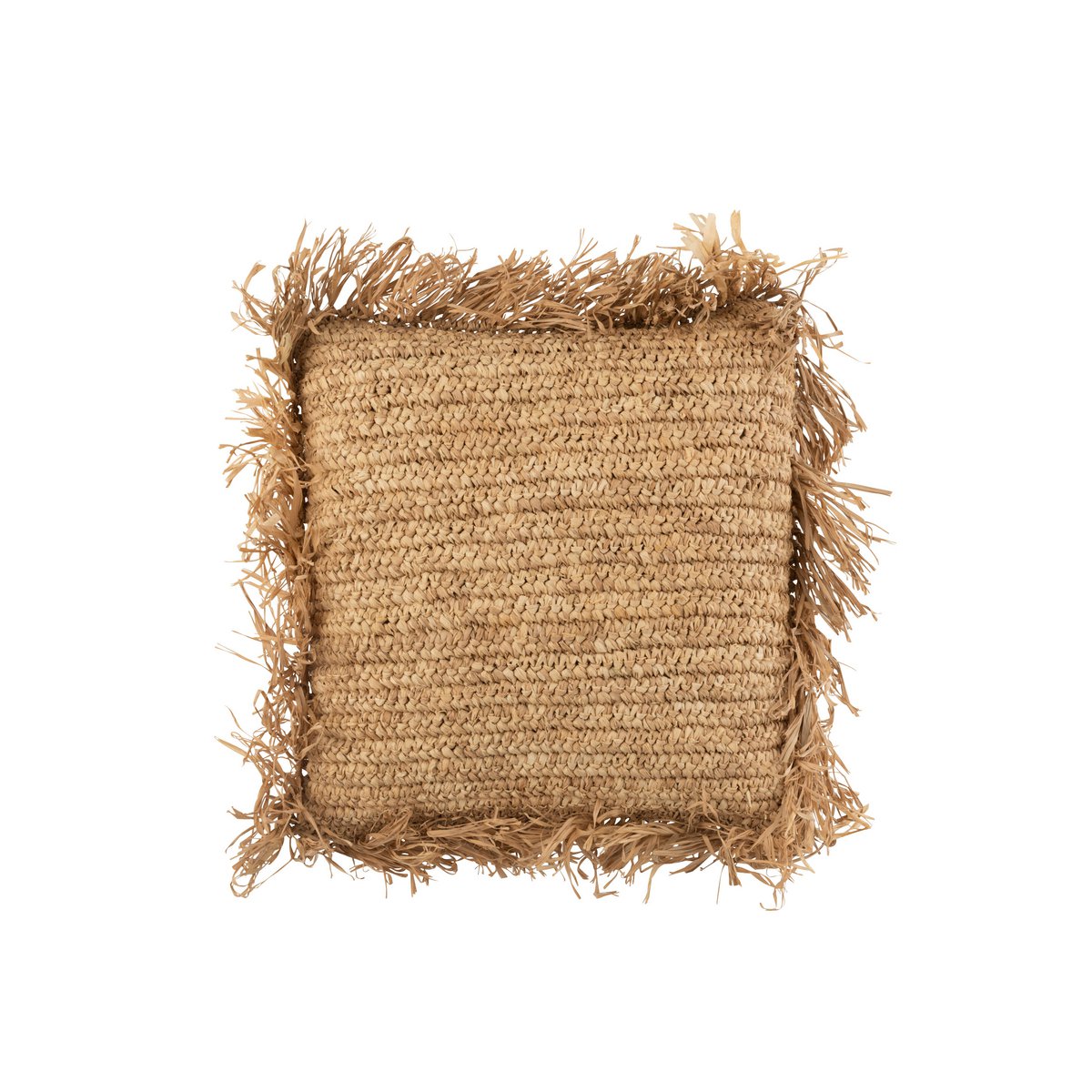 Coussin J-Line Square Raphia - jute - naturel - petit