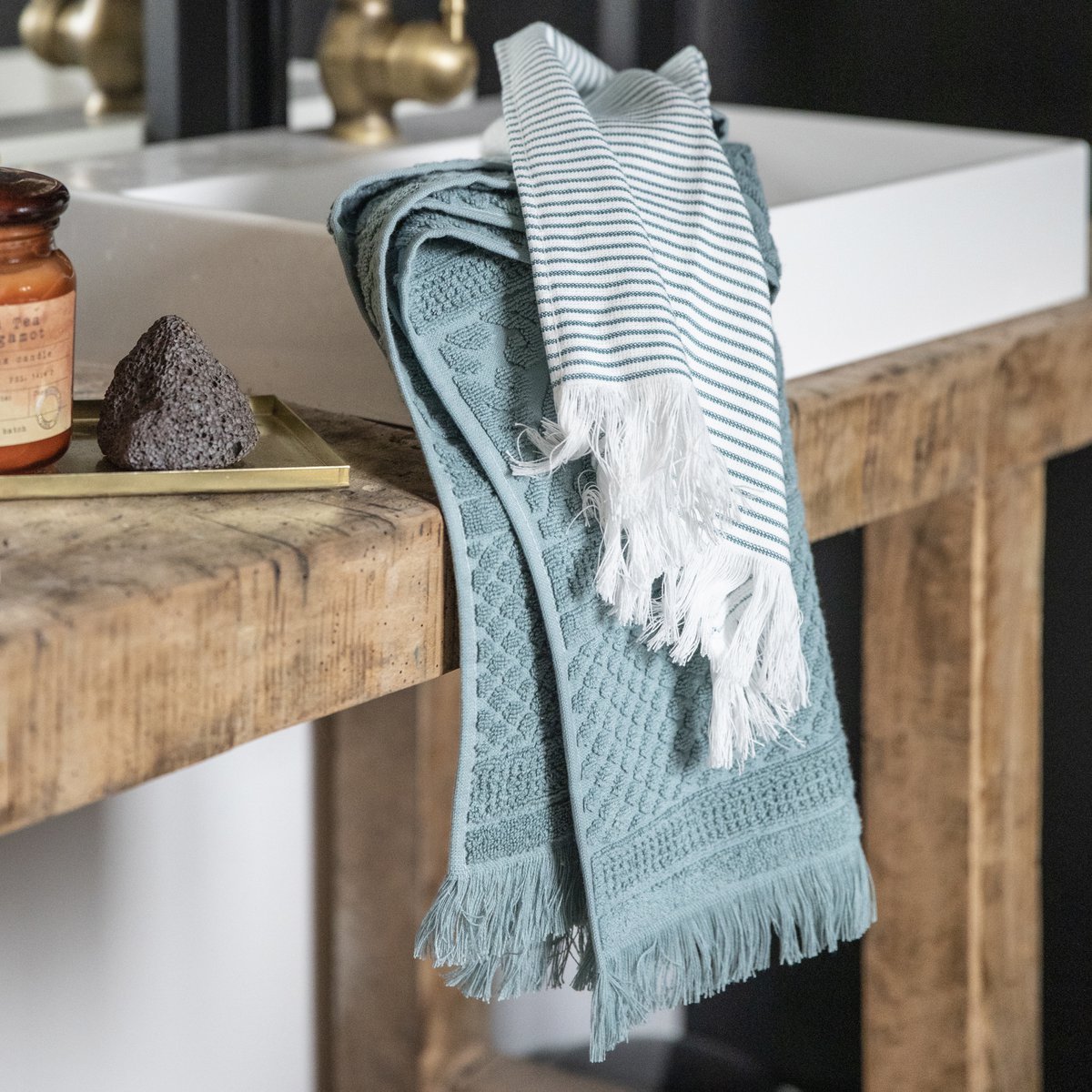 Drap de Douche Zoé Vert de Gris 70 X 140