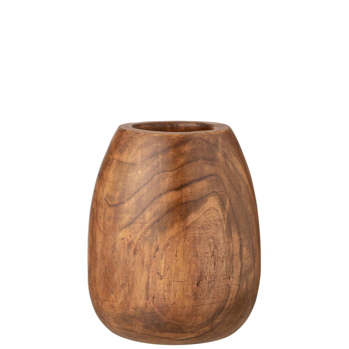 Pot de fleur J-Line Paulownia - bois - marron - moyen