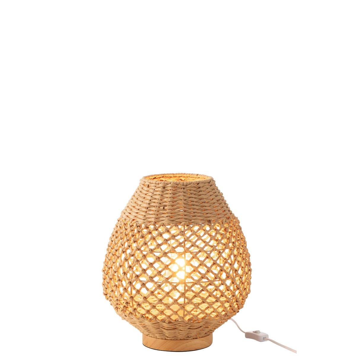 J-Line Lampe Metal Twisted Foncé Naturel Petit