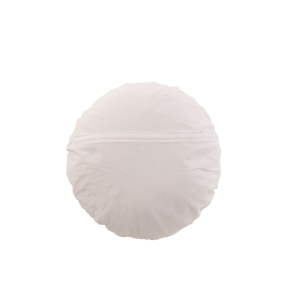 J-Line coussin Round Lace - coton - blanc