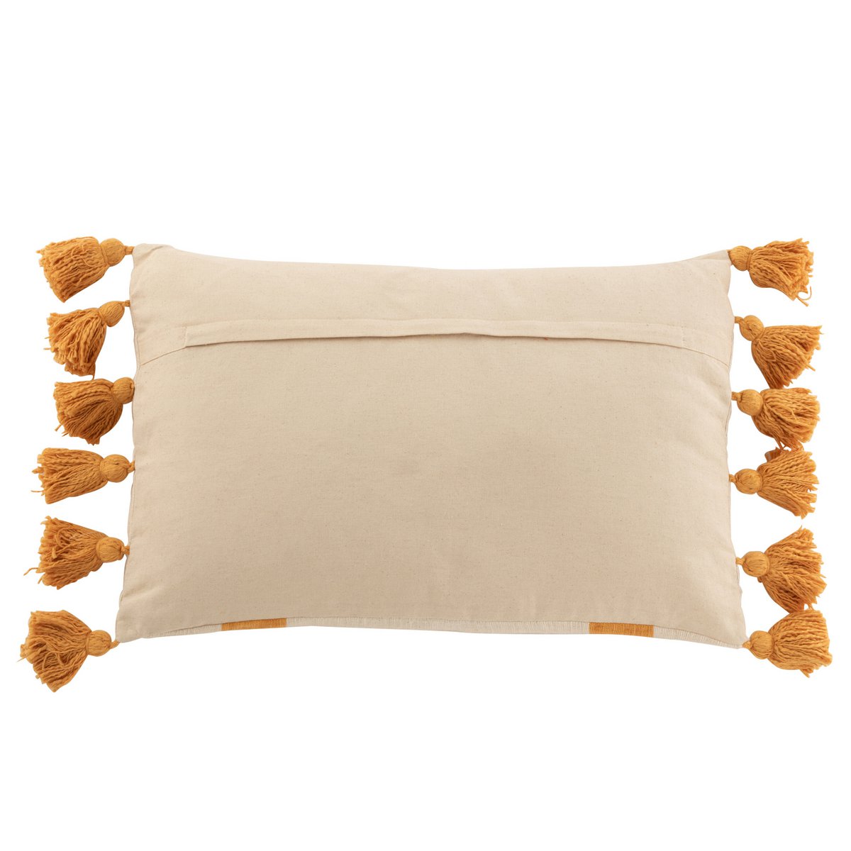 Coussin J-Line Beach Grooves Rectangle - coton - ocre