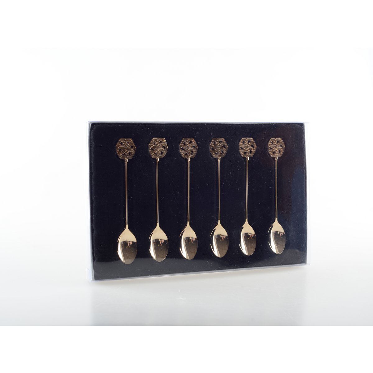 CUILLERES A CAFE DOREES ARABESQUES - LOT DE 6