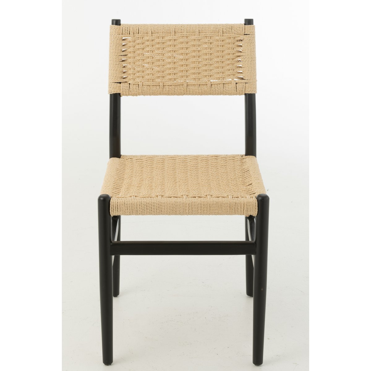 J-Line Chaise Lap Hêtre/Corde Noir