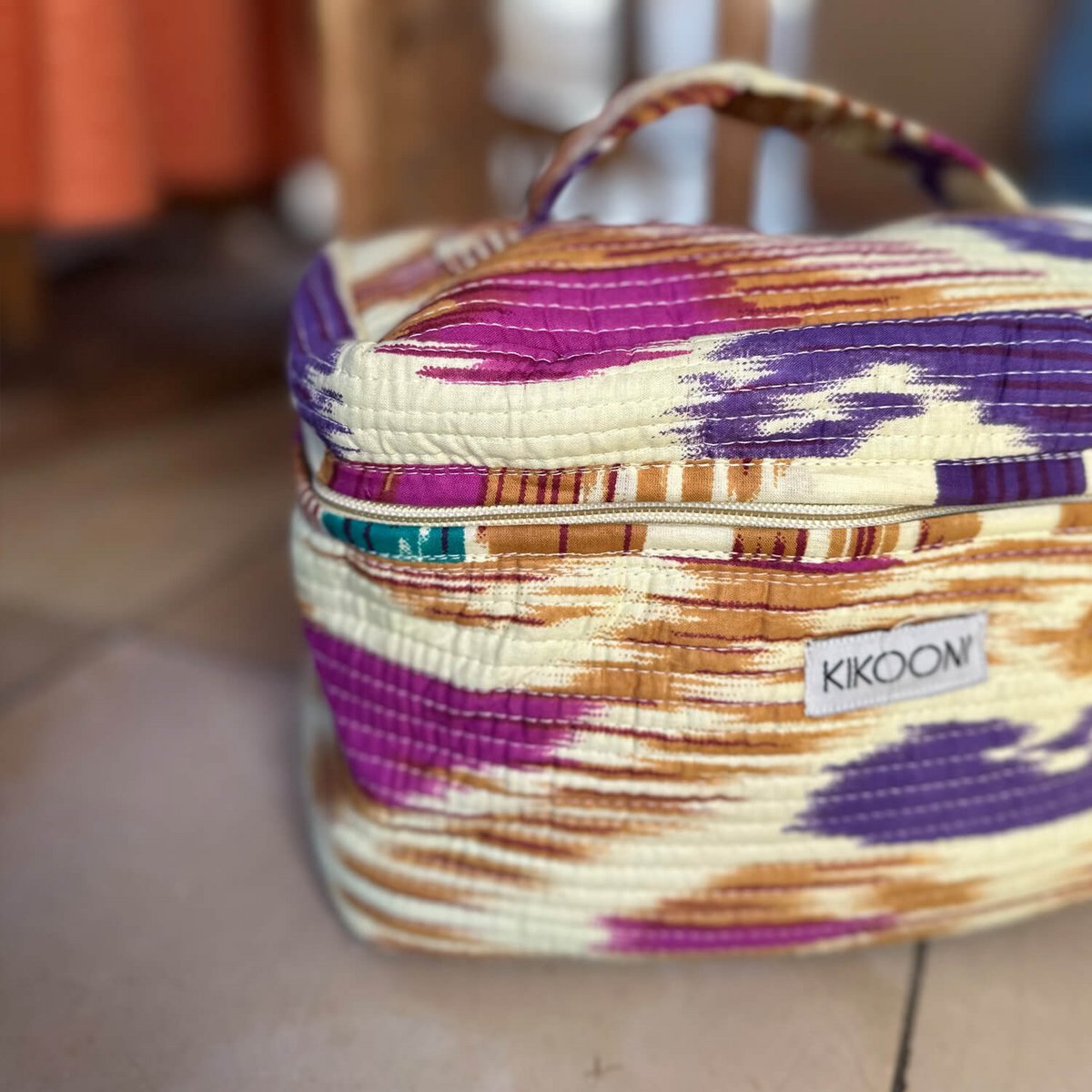 Grand sac cosmétique Big Beauty "Happy Ikat"