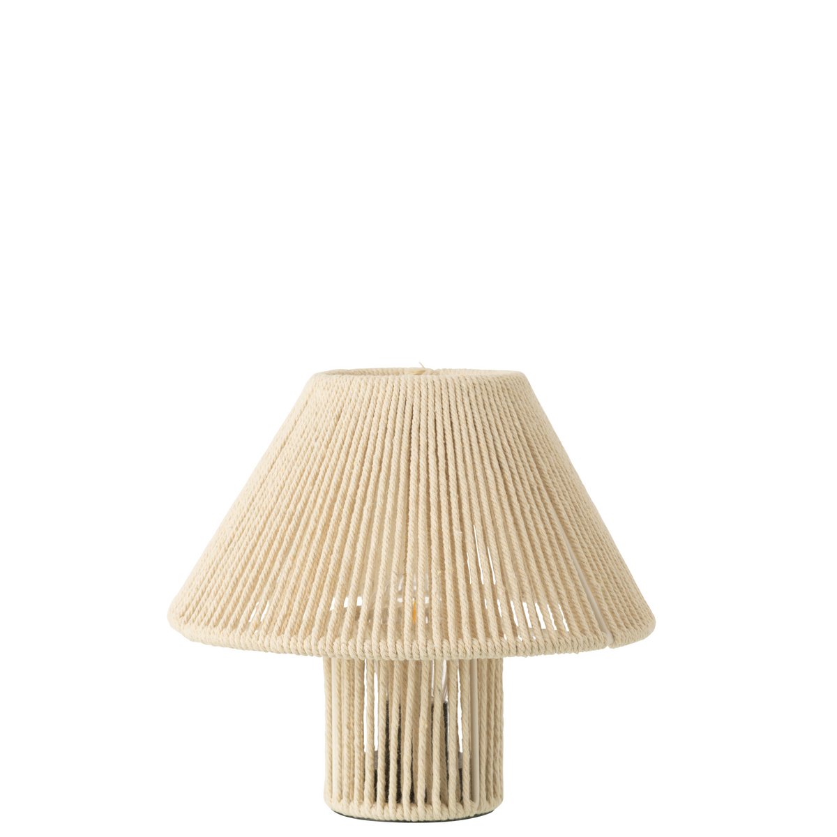 J-Line Lampe LED Métal/Coton Naturel
