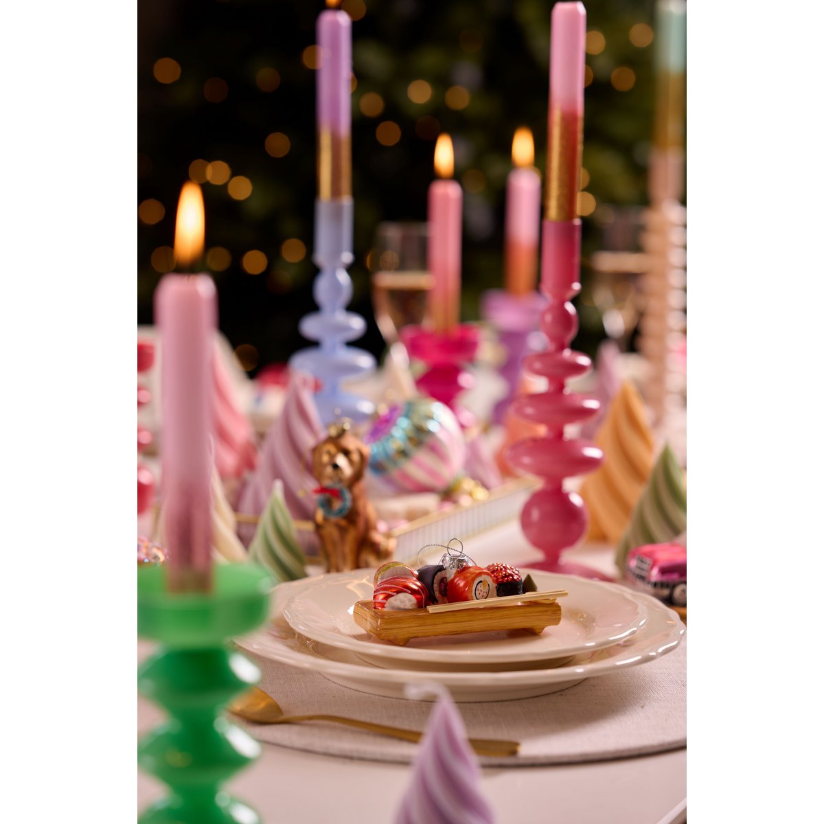 Bougeoir Verre Bulle Bubblegum