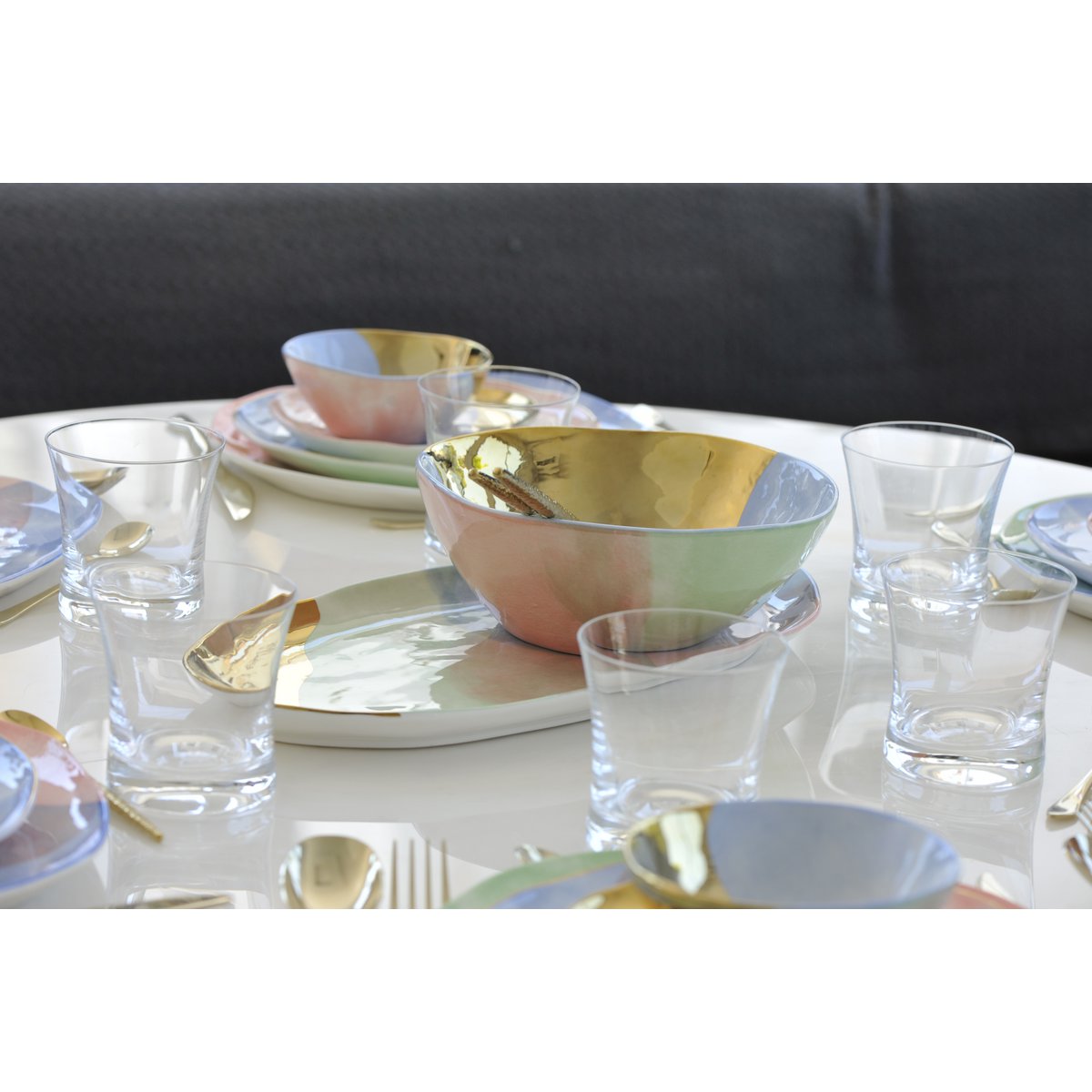 PLAT OVALE TRICOLORE-PARADISE