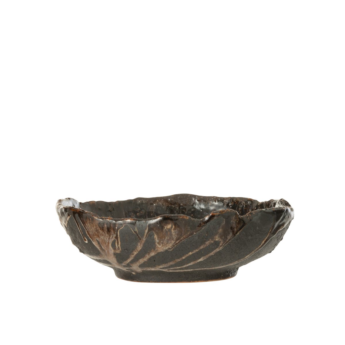 Plateau J-line décoratif Naga Ceramic Brown / Black Medium